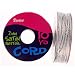 2mm Satin Rattail Cord, White/Silver, 10 yd roll (Pack of 1)