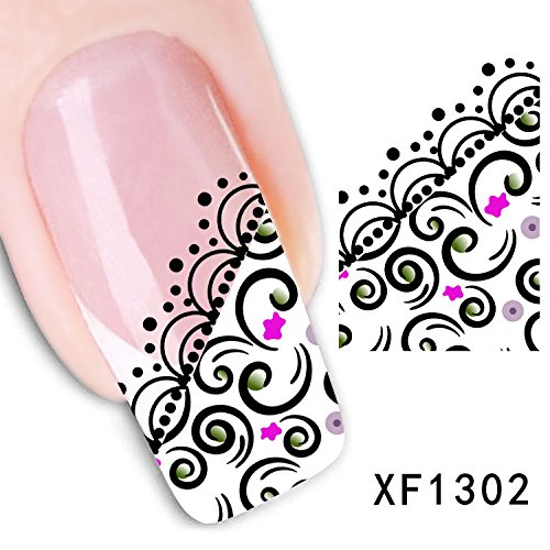 3D Nail Art Tips Stickers False Nail Design Manicure Decals Nail Art Water Nail Art Decal / Tattoo / Sticker