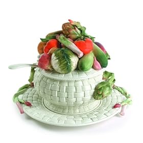 Fitz and Floyd Vegetables Tureen with Platter and Ladle
