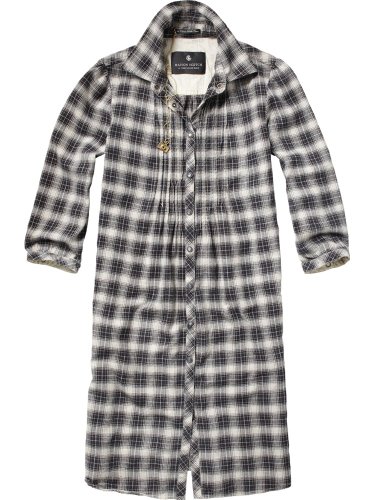 Maison Scotch Damen Kleid/ Mini pleated shirt dress/contrast cuffs - 11240788756, Gr. 38 ( Preisvergleich