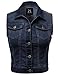 Plus4u Women's Medium Dark Stone Wash Strechy Denim Vest Plus Size