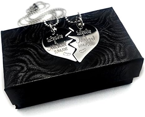 Split Heart Personalized Anniversary Necklace