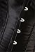 Zhitunemi Women's Satin Bustier Waist Training Corset Cincher Overbust Plus Size X-Large Black