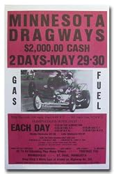 1963 Minnesota Dragway Program Poster Print