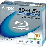 TDK Ï¿²èÍѥ֥롼¥ì¥¤¥Ç¥£¥¹¥¯ BD-R 25GB 2ÇÜ®Âбþ ¥Û¥ï¥¤¥È¥ï¥¤¥É¥×¥ê¥ó¥¿¥Ö¥ë 10Ëç¥Ñ¥Ã¥¯ BRV25PWA10K