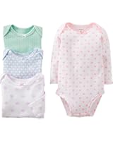 Carter's Baby Girls' 4-Pack L/S Bodysuits