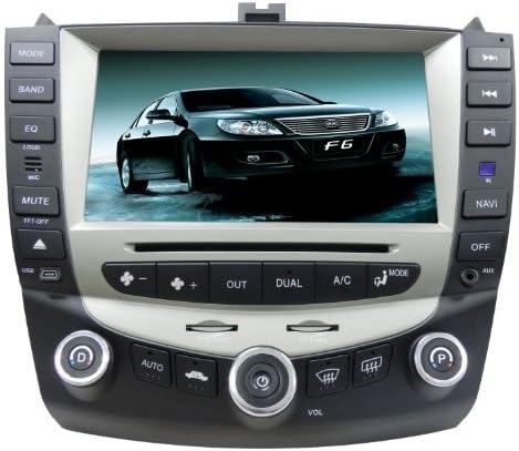 8 Inches Digital HD Touchscreen DVD GPS Navigation Multifunction System For 7th 2003 2004 2005 2006 2007 Honda Accord Dual Zone AC with iPod BT SWC Rear Camra Input. (OEM Factory Style,Free Map)