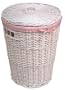 Burlington Baby White Willow Hamper with Liner, Pink