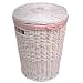 Burlington Baby White Willow Hamper with Liner, Pink