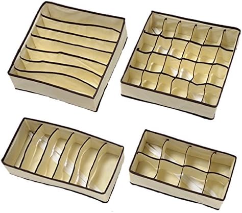 Dalamia Fold-able Storage Bin / Drawer Dividers Clothes Underwear Socks Closet Organizer ( Set Of 4 Bins)