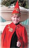 kids and infants educational toys item: Dragon Wizards Velvet Cape and Hat, Red, Blue or Pink, Child Size, Made in USA