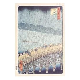 Sudden Shower, A, Art Poster by Utagawa (Ando Tokutaro) Hiroshige