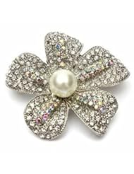 Jewelry: Sparkle Silver Gold Pear Crystal Rhinestone Brooch Pin by Abcstore99 (02) - Abcstore99