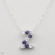 Necklace With 2.25ctw Precious Stones - Genuine Iolites and Topazes Beautifully Crafted in 925 Sterling silver Length 16in