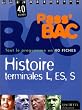 Pass'Bac : Histoire, terminales L - ES - S (Fiches)
