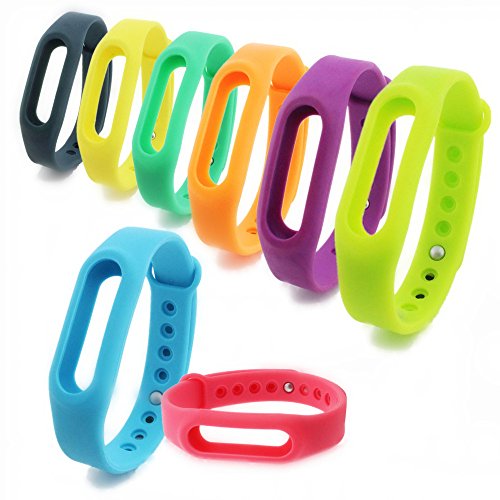 Taotree 8pcs 8 Colors Xiaomi Replacement Wrist Band for Xiaomi Mi Band / Xiaomi Mi Band 1s Smart Wrist Fitness Tracker Waterproof Bracelet