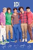 (24x36) One Direction Signatures Blue Music Poster