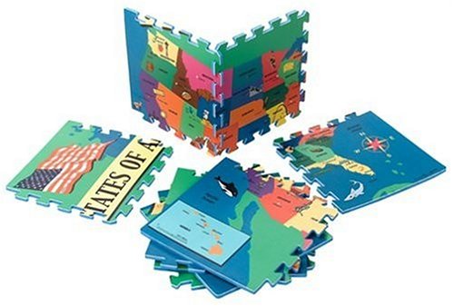 Childrens Toyshop  Toys : FOAM USA MAP PUZZLE SET  3'X3'