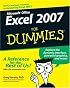 Excel 2007 For Dummies (For Dummies (Computer/Tech))