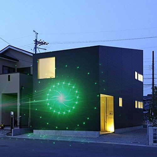 SUND Mini Waterproof Remote Outdoor Indoor 12 Patterns Green Blue Laser Blue LED Landscape Lighting Outside Xmas Home Light(GOLF-12G)