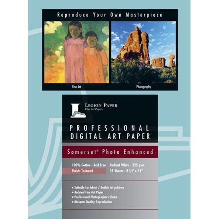 Cover image : Legion Somerset Photo Enhanced Textured Inkjet Paper - 8.5x11