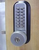 All-Weather Mechanical Keyless Deadbolt Door Lock - Satin Chrome, #0409
