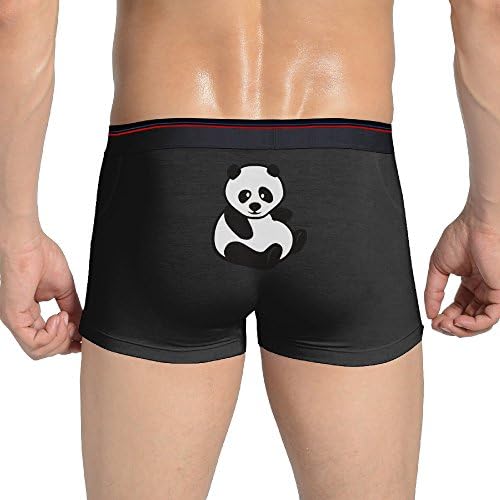 VYily Men's Elastic Chubby Panda Boxers Underwear Black XXL