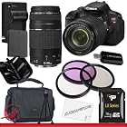 Canon EOS Rebel T4i Digital Camera Kit with EF-S 18-135mm f/3.5-5.6 IS STM Lens & Canon Zoom Telephoto EF 75-300mm f/4.0-5.6 III Autofocus Lens 16GB Package