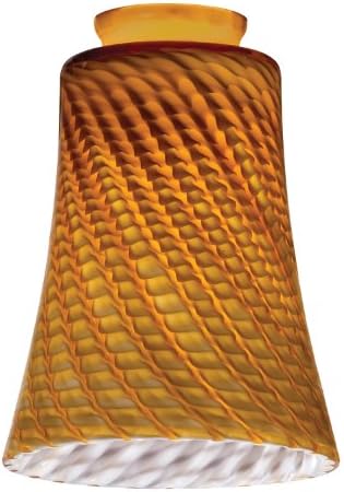 Lithonia DCBL 1009 M6 Decorative Concave Bell Shade, Amber Twist