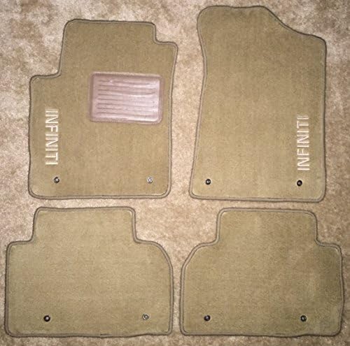2011 - 2013 INFINITI QX56 4 Piece Set (2 Fronts 2 Rears) Tan Beige MAT COLOR with INFINITI Monogram
