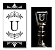 Monogram Guest Towel & Winestopper Gift Set - U Monogram Guest Towel & Winestopper Gift Set - U