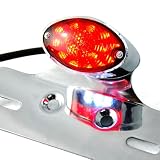 12V LED White Number Plate Light & Red Cat Eye Brake Light for BMW Xchallenge... by OEM