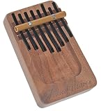 Zither Heaven 8 Note Black Walnut Dished Thumb Piano (Kalimba)