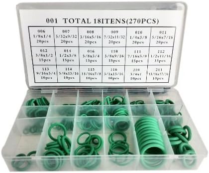 O-ring Kit Green Metric "O"-ring Seal Seals Nitrile Rubber 270pc Green by Dingding Legou
