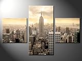 Produkt-Bild: Bild auf Leinwand NEW YORK EMPIRE Kunstdruck als Wandbild, by Tom Harris, Leinwanddruck Bilder fertig zum Aufh&auml;ngen AUFGESPANNT. amazon - Vergleichbar mit einem &Ouml;lbild oder Gem&auml;lde - kein Poster- oder Fototapete druck 130x80cm #e3427