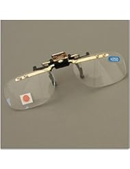 Health and Beauty: Walters 1.0D Half Frame Clip-On Loupe Magnifier for Top Half of Lens - Walters Low Vision Optics