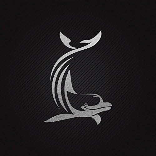 Decal Dolphin Figure waterproof Motorbike Activity Stable Teen room Matte_Silver (5 X 3.63 In)