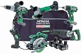 Hitachi KTL618C 6 Piece Cordless Tool Kit (18 V, 3 x Li-Ion Batteries & Bag) Picture