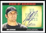 2005 Bowman Heritage Signs of Greatness Jon Zeringue Autograph Trading Card! Arizona Diamondbacks Baseball Card - Mint Condition - Shipped In Protective ScrewDown Case!