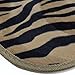 Tan and Black Stripes Zebra Print Car Floor Mat Gift Set