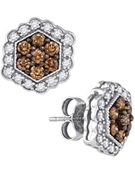 0.90CTW COGNAC DIAMOND FASHION EARRINGS