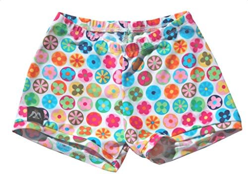 Low Rise Banded Dance Shorts for Girls and Women - Multi Floral Dots