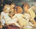 Les gourmands PREMIUM GRADE Rolled CANVAS Art Print Peter Paul Rubens 12x10
