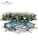 51X3 ckR9dL. SL160  Thomas Kinkade Holidays To Remember Illuminated Tree Skirt: Christmas Tree Decor by The Bradford Exchange