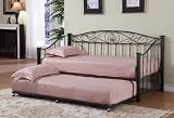 Hammer Tone Green Finish Metal Twin Size DayBed Frame & Trundle