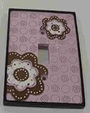Beansprout Mod Daisy Switch Plate, Pink