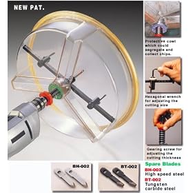 HOLE PRO X-200 Kit: 1 5 8 to 8 Adjustable Twin Blade Hole Saw Cutter 3 4 5 6 7 Capacity... by Hole Pro