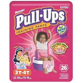 Pull-Ups Training Pants for Girls, 3T-4T, Jumbo Pack, 26 Training Pants