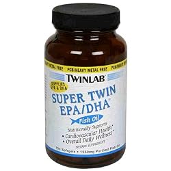 TwinLab Super MaxEPA Fish Oil Caps, 100 softgels (Pack of 2)