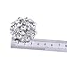 ELEGANTPARK AM Women Rhinestones Decoration Wedding Party Shoe Clips 2 Pcs Silver